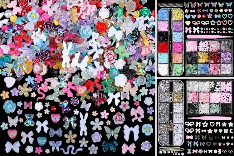 Detailed view of Best 3D Nail Charms Assorted