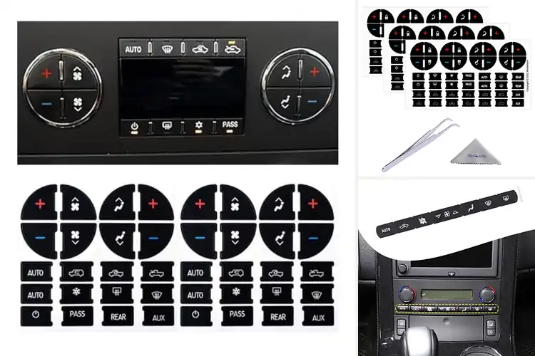 Detailed view of Best Air Conditioner Button Stickers