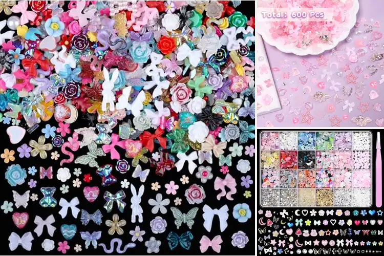 Detailed view of Best Assorted Nail Charms Mix For DIY