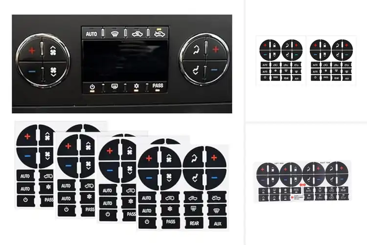 Detailed view of Best Avalanche Air Conditioner Button Repair Stickers