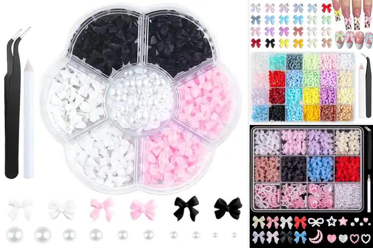 Detailed view of Best Bow Nail Charms Sets