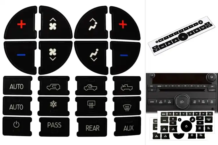 Detailed view of Best Buick Enclave Audio Button Repair Stickers