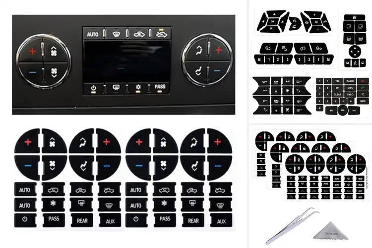 Detailed view of Best Car Button Repair Stickers