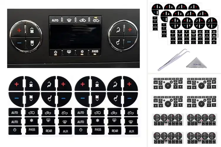 Detailed view of Best Car Dash Button Decal Stickers