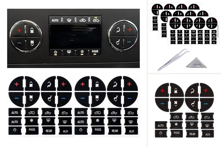 Detailed view of Best Climate Control Button Sticker Upgrade