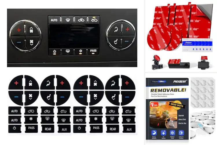 Detailed view of Best Dashboard Stickers: Quick Peel-and-Stick Style Boost