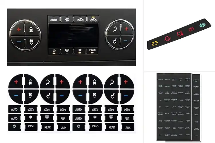 Detailed view of Best Durable Dash Panel Stickers