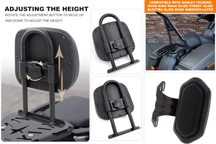 Detailed view of Best Easy-Install Motorcycle Backrests