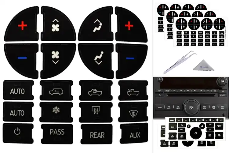 Detailed view of Best Enclave AC Dash Button Repair Stickers