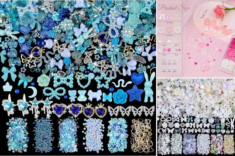 Detailed view of Best Flower Heart Butterfly Bow Charms
