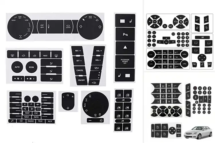 Detailed view of Best Interior Button Decal Sets