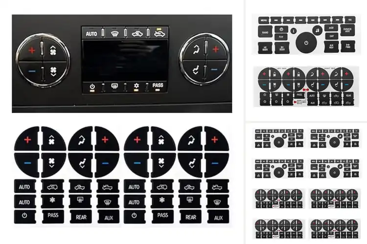 Detailed view of Best Interior Dash Button Stickers