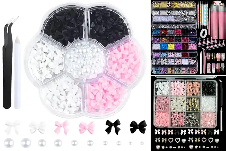 Detailed view of Best Nail Art Bow Charms Sets