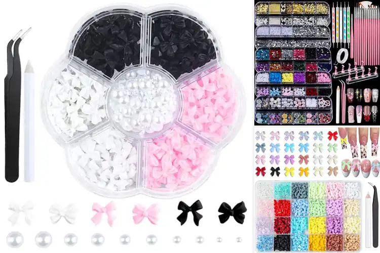Detailed view of Best Nail Art Bows Charms Sets