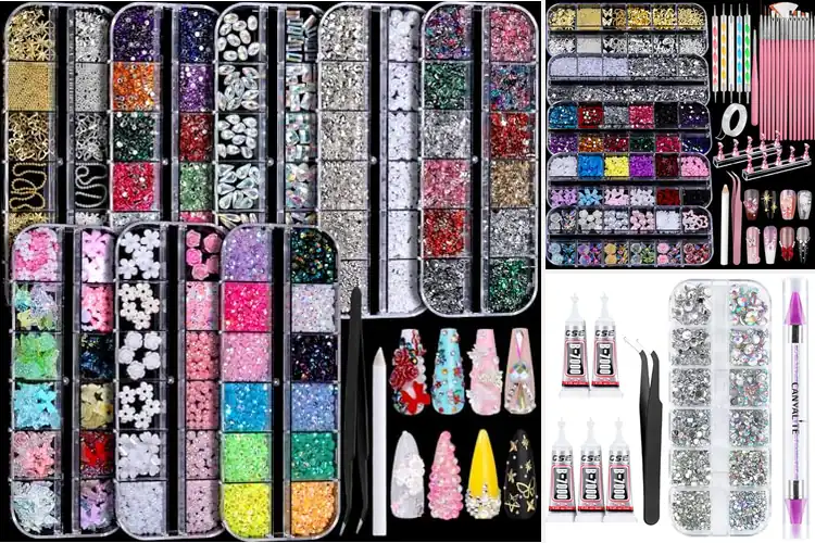 Detailed view of Best Nail Rhinestone Sets