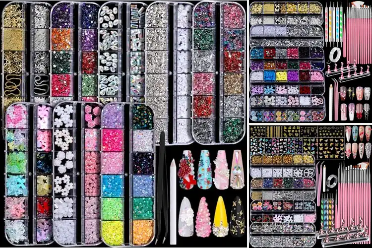 Detailed view of Best Nail Rhinestones Sets