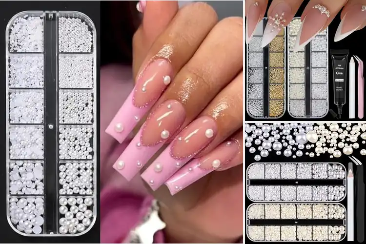 Detailed view of Best Pearl Nail Embellishments: Chic Elegance