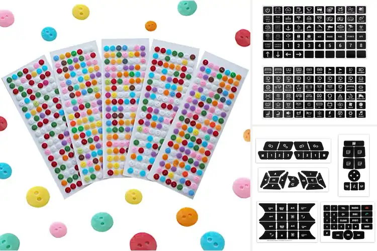 Detailed view of Best PVC Button Stickers
