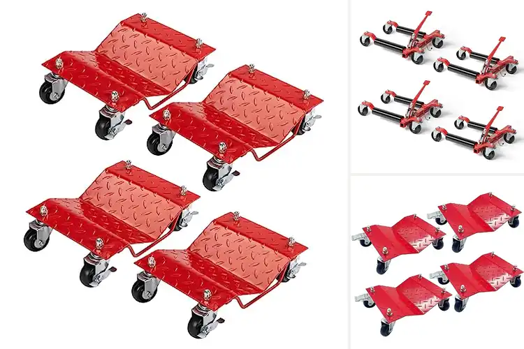 Detailed view of Best Red Tire Skates 4 Pack For Vehicles