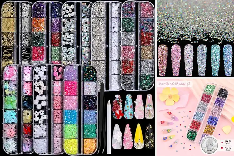 Detailed view of Best Rhinestone Nail Beads