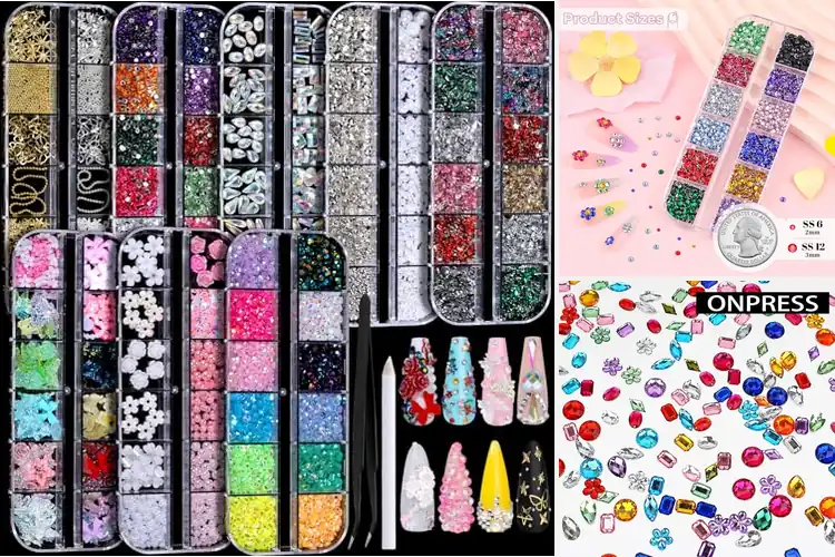 Detailed view of Best Rhinestone Nail Gems
