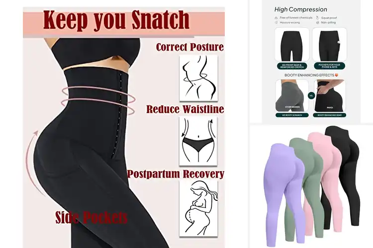 Detailed view of Best Sculpting Workout Pants: Flattering Fit & Tummy Control