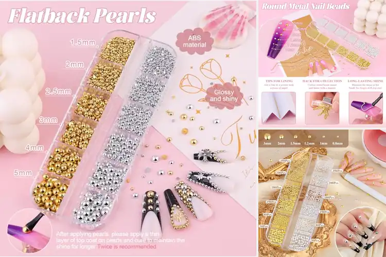 Detailed view of Best Silver Gold Nail Beads
