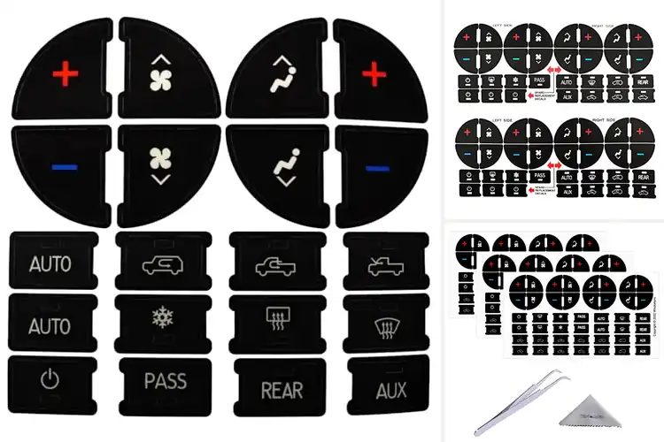 Detailed view of Best Silverado AC Button Decals
